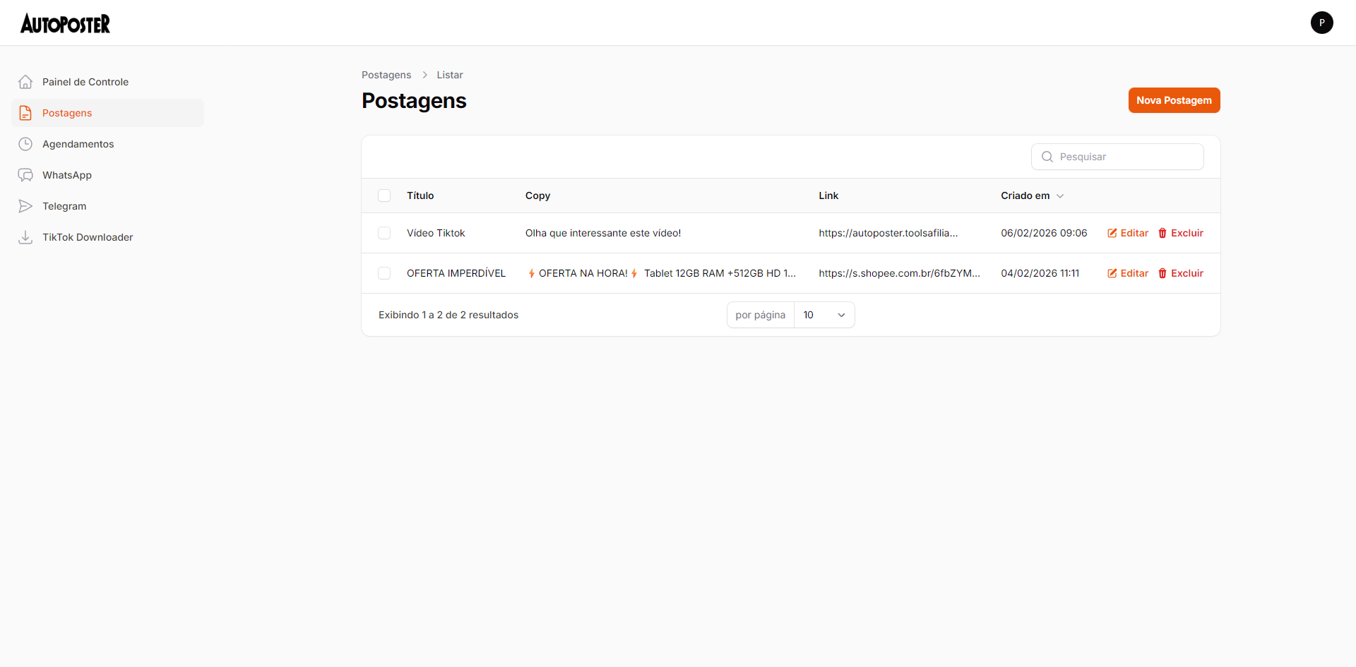 AutoPoster Dashboard